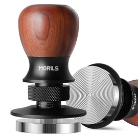 MORILS Espresso Tamper 51mm, Coffee Tamper with Spring Loaded Tamper, Adjustable Depth, Stainless Steel Base Espresso Coffee Tamper Fits for All 51mm 52mm Espresso Machine