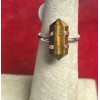 Natures Creations Stackable Tiger Eye crystal point sterling silver ring