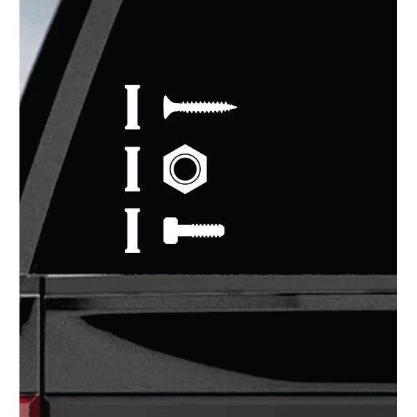 I Screw I Nut I Bolt Car Decal Bumper Sticker