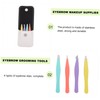 Mikinona 4pcs Mini Stainless Steel Brow Tweezers Set Ergonomic Eyebrow