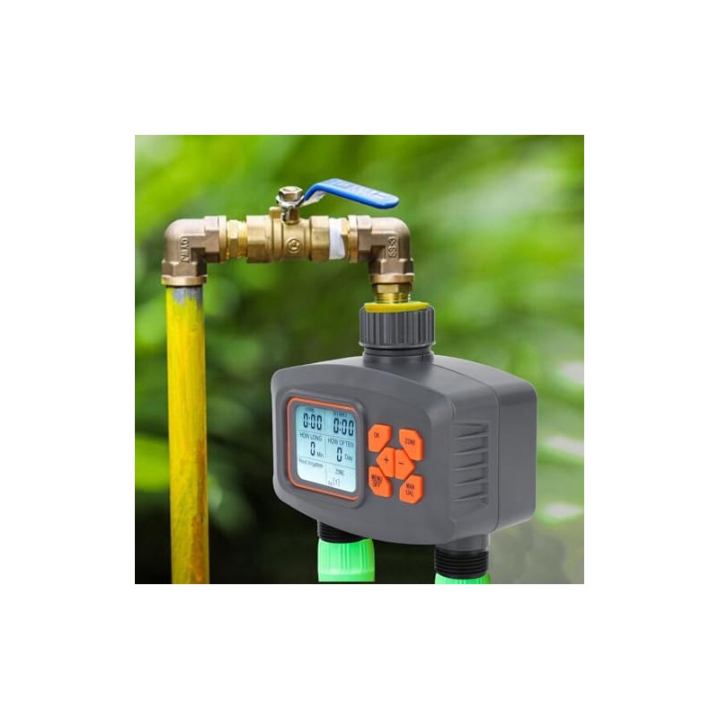 Sprinkler Timer, Dual Outlets Hose Watering Timer, 2 Zone Automatic