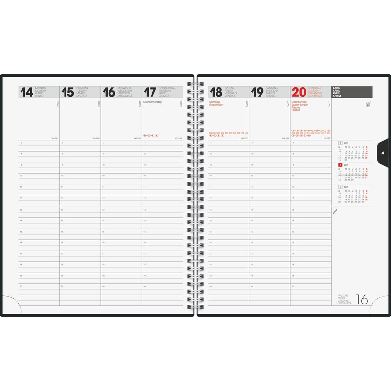 BRUNNEN Book Calendar Mod. Manager Wt 7 weektimer 2026 |