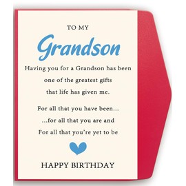 Mcduldul Grandson Birthday Card | Happy Grandson Birthday Card | to My Grandchild Bday Gifts for from Grandma Grandpa