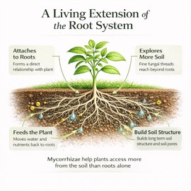 Mycorrhizal Fungi OMRI Organic Root Enhancer for Plant Success, Super Potent 20 Strain ECTO and ENDO Blend for Trees, Vegetables and Houseplants, Beneficial Bacteria Included Treats 700 Plants