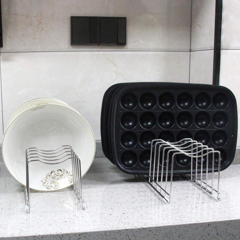 FLSEPAMB Pot Lid Organizer Pan Lid Organizer Kitchen Pot Lid