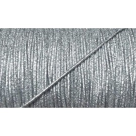 Großhandel für Schneiderbedarf 5 m Elastic Cord / Rubber Cord Lurex Silver 2 mm for Decoration, Light Household and Crafts