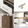 Rergy 10 Pack Cabinet Pulls Brushed Nickel 4inch(102mm) Cabinet Handles