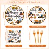 96Pcs Construction Birthday Party Supplies, Construction Plate & Napkin, Truck
