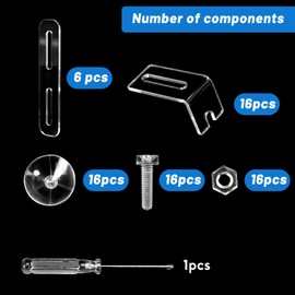 UNIFAMILY Fish Tank Divider 55 Gallon, Adjustable Aquarium Divider Kit with Suction Cups, Fish Tank Divider Clips for 55 Gallon Tank, Fish Tank Isolation Board Keep Fish from Fighting (55 Gallon)