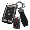 Ysbxitu 4 Buttons Metal Remote Key Fob Cover Fit for