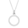 Silpada 'Brillante' Cubic Zirconia Open Circle Pendant Necklace in Sterling