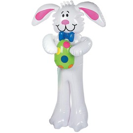 Fun Express Fun Express 5FT Inflatable Blow Up Easter Bunny - Set Up Your Inflatable Bunny in Minutes - Large Inflatable Easter Bunny Adds Charm Without Clutter - Versatile Decor for Seasonal and Themed Events