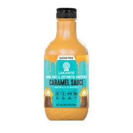 Lakanto Sugar Free Caramel Sauce - Perfect Topping for Brownies, Ice Cream, Milkshake, Smoothies, Coffee, Fruit Dip, Desserts, Monk Fruit Sweetener with Erythritol - 16 Fl Oz