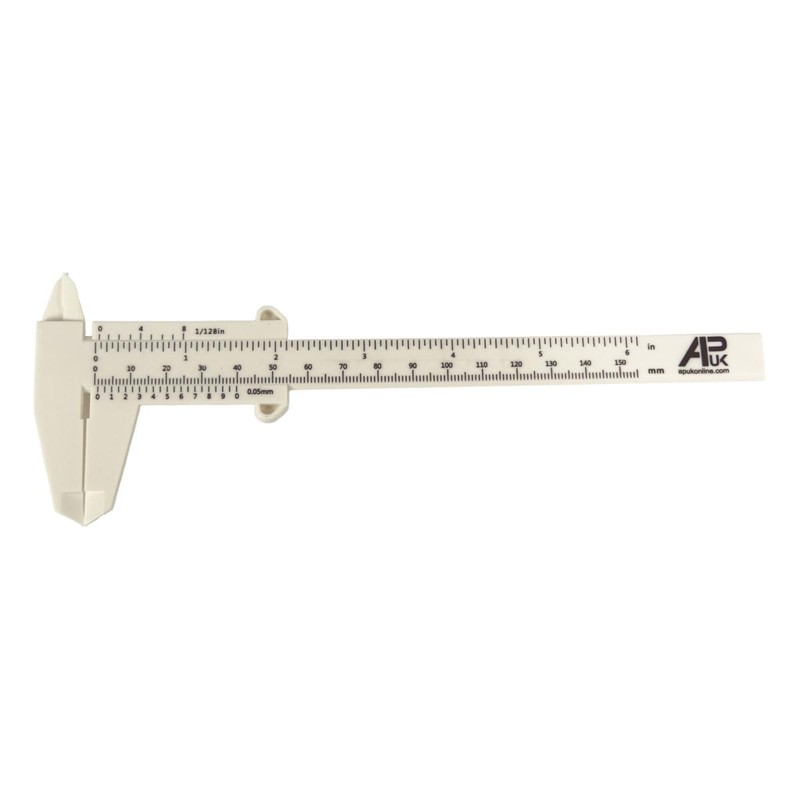 APUK 5x Vernier Caliper Scale White Plastic Measuring Gauge Tool