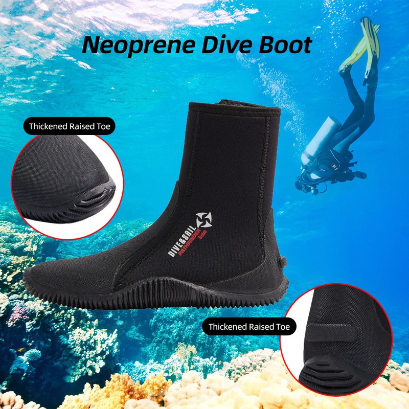 Neoprene Dive Boots Anti-slip Surf Booties Scuba Diving Boots for