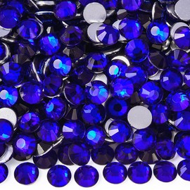 Blinginbox Non Hotfix Glass Rhinestones for DIY Crafts Phone Shoes, Wedding Decoration 1440pcs (4.6-4.8mm) SS20 Cobalt