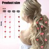 4 Pcs Valentine's Day Heart Hair Clip Acrylic Love Heart