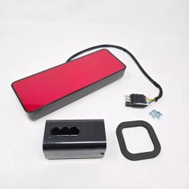 Mechanic Force Hitch Cover Red LED Brake Sequential Signal Reverse Light 2" Receiver Universal