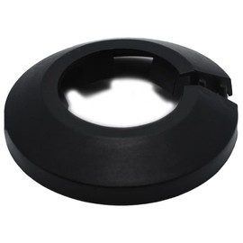 Indprod Fit 0.98" Outer Diameter Flange Water Pipe Cover Decoration Black Pipe Cover Radiator PP Plastic 25mm Escutcheon Pipe Collar for Wall Pipe Tube Decoration 1Pc