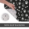 Jbofyee Dog Paws and Bones Bath Mat 24x16 Inch Non-Slip
