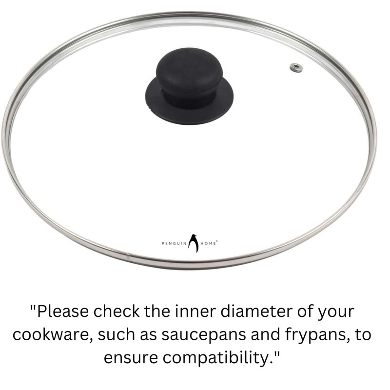 Penguin Home 16cm Toughened Glass Lid with Bakelite Knob -