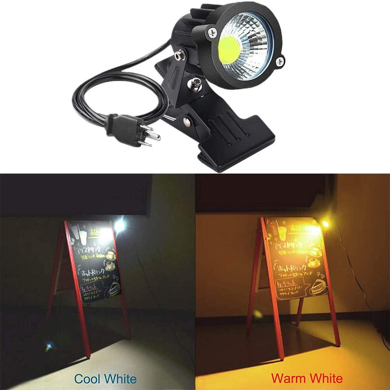 Ygapuzi 5W LED Clip on Lamp Directional Bullet Light with