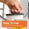 Superio Heavy Duty Durable Grey Nail Brush Cleaner with Handle