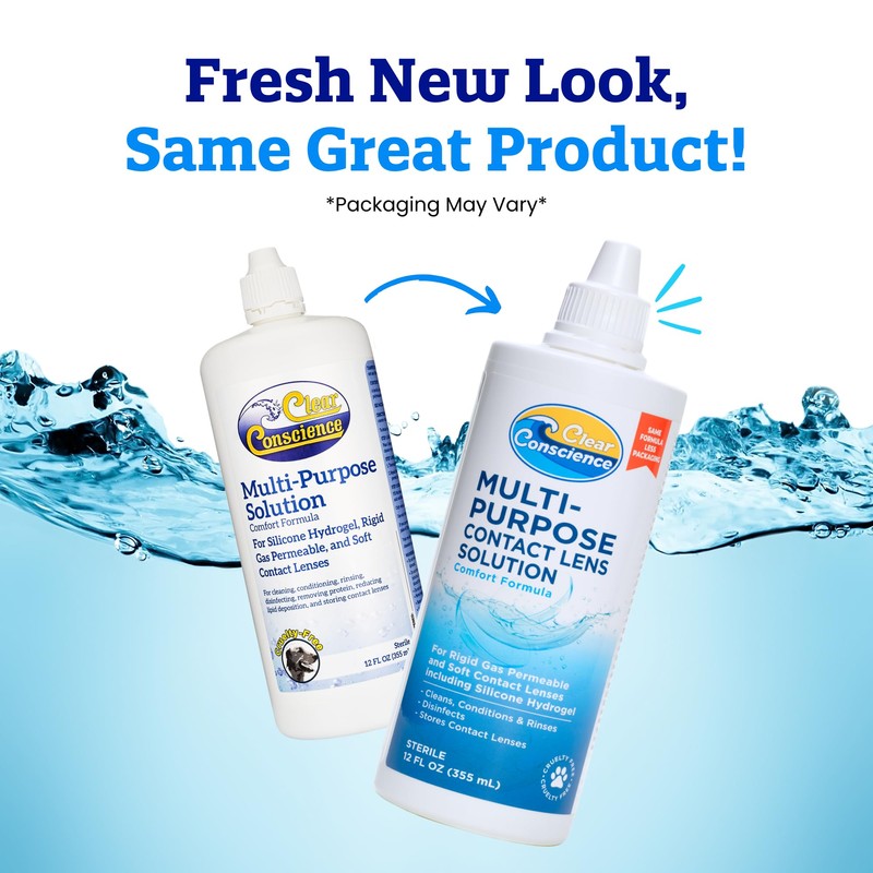 Cruelty-Free Contact Lens Solution 12oz - Multipurpose Cleaner & Sterile