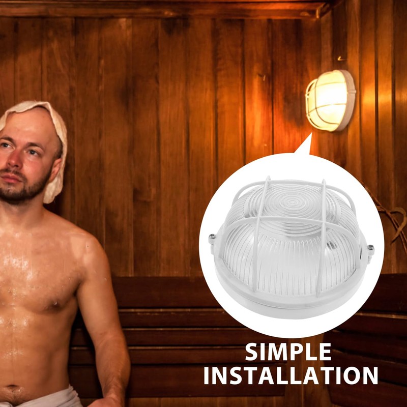 MERRYHAPY 1pc Sauna Lighting Anti-high Bulkhead Light LED Wall Lamp