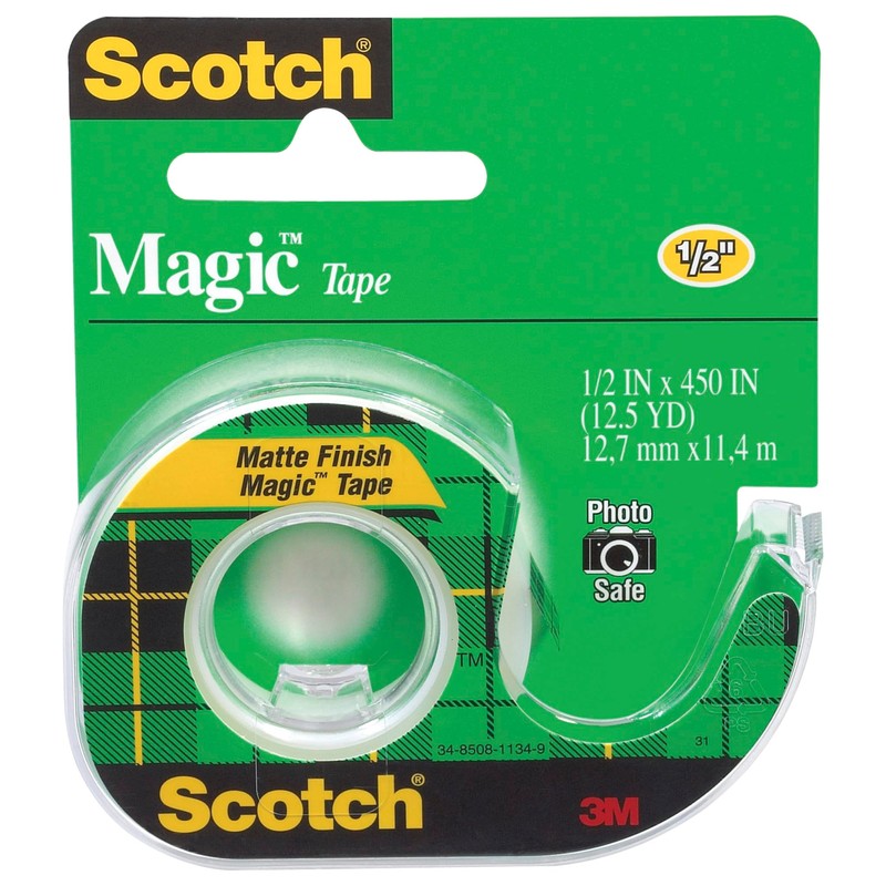Scotch Magic Tape, 1/2 x 450 Inch (104), Green
