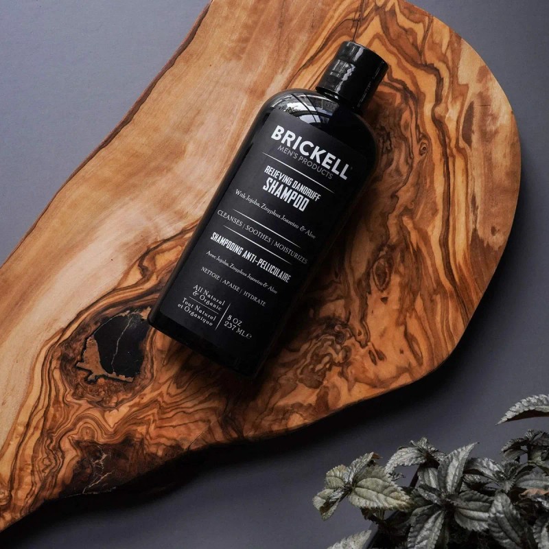 Brickell Champú Para Hombre Para Aliviar La Caspa, Natural Y