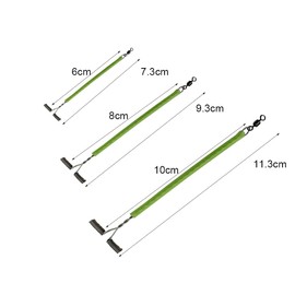 30pcs Luminous Tube Stainless Steel Fishing Wire Lead Trace with Swivel Balance Rigs Arm Connector for Fishing Rigs Making (6cm-30pcs)