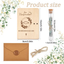 Joycabin Confirmation Gift, Money Gift, Confirmation Packaging Made of Wood, Funny Confirmation Money Gifts Packaging with Test Tubes and Twine for Girls and Boys