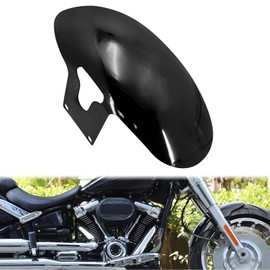 Short Front Fender Mudguard Compatible with Harley Softail M8 Fatboy FLFB 107 FLFBS 114 2018-2024 (Gloss Black)