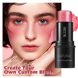 DLZZRS Face Highlight Stick, Cream Contour Sticks Shades with Highlighter & Blush, Non-greasy Long-wear Face Contouring Pen, Waterproof Shift-proof Lasting Glow Finish Highlighter Stick(#06)