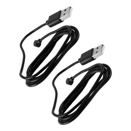 Ausi 2PCS Magnetic Charging Cable 4.0mm Round Port 2Pin Fast Charging Secure Snap-on for Smartwatch Smart Wearables, Small Appliances