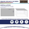 Windscreen4less Heavy Duty Privacy Screen Fence 98% Blockage Solid Brown
