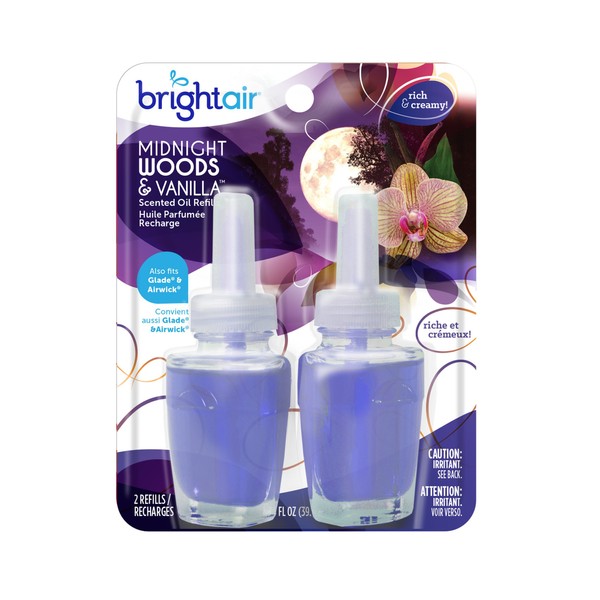 Bright Air Air Fresheners Plug in Midnight Woods and 2-Pack