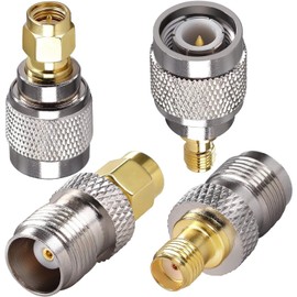 TUOLNK SMA to TNC RF Adapter Connector Kit - 4 Types for 2G 3G 4G LTE Antenna Router/Wi-Fi Antenna/Coaxial Cable