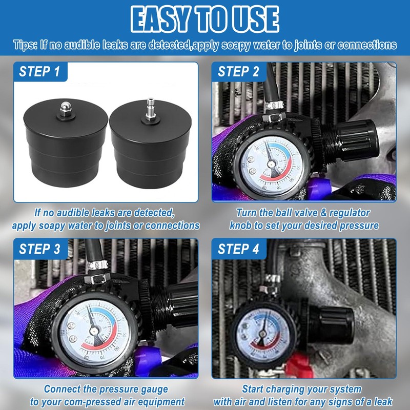 9-Piece Turbocharger Charge Air System Adapter Set Intercooler Pressure Kit
