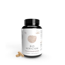 Pilze Wohlrab - Hericium Erinaceus Powder Capsules, 100 Pieces of 500 mg Lions Mane Powder per Capsule, Vital Mushroom Powder - Highest Organic Quality