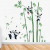 Runtoo Panda Animals Wall Decal Bamboo Forest Wall Stickers for