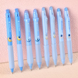 BAYTORY Retractable Erasable Gel Pens, 8Pcs Black & Blue Ink Pens, 0.5mm Fine Point, Cute Erasable Pen for Planners and Crossword Puzzles (Blue)