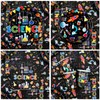 Science Party Supplies, Includes Plates, Tablecloth, Cups, Straws, for Boy