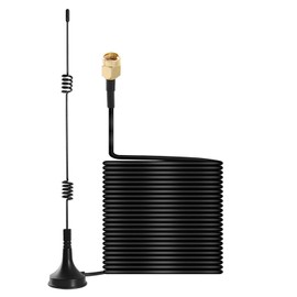 IP Camera WiFi Antenna Extension Cable Extender Sucker 33ft Extender Cable 5dbi Signal Boost Gain 2.4g with Magnetic Base for Wireless Security Camera and CCTV Wireless WiFi Camera System