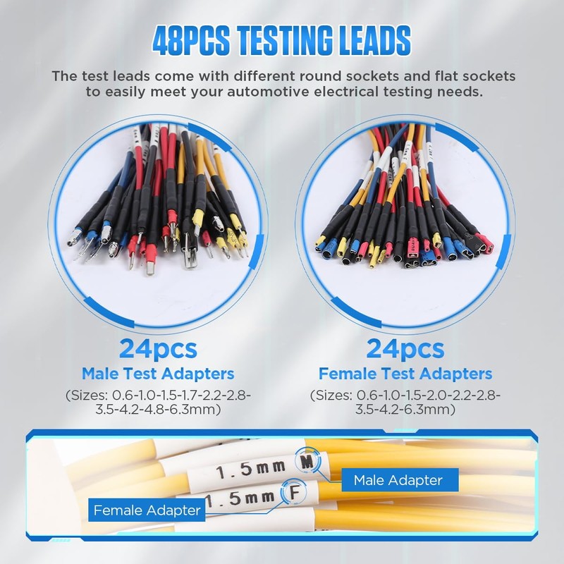 Multimeter Test Lead Kit Automotive 68PCS Back Probe Kit Multi