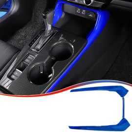 MUXEE 11th Gen Civic 3PCS Gear Shift Panel Cover Side Trim for Honda Civic 2022 2023 2024 2025 2026 - ABS Blue Center Console Frame Side Trim Sport Interior Accessories