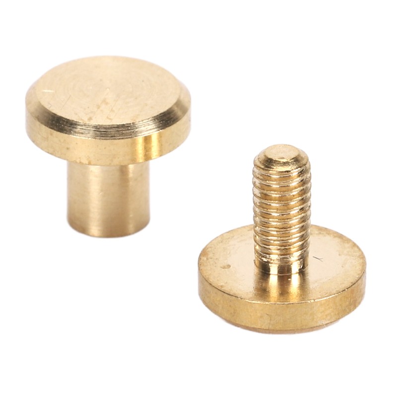 50Pcs Decorative Rivets 50Pcs Slot Flat Head Screws Brass Screw
