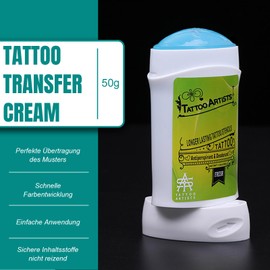 Temporäre Tattoo Transfercreme, Schnelle & Einfache Schablonenübertragung, Sichere & Feuchtigkeitsspendende Tattoo Transfer Gel, Tattoo Zubehör Für Langanhaltender Klarer Tattoo Transfer (1 Stück)