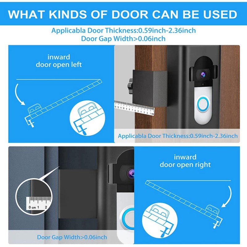 Video Doorbell Anti-Theft Doorbell Upgrade Anti-Theft Video Doorbell Bracket Drill-Free